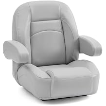 DeckMate Low Back Pontoon Helm Chair - Light Gray