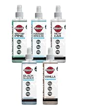 Renegade Products Classic Air Freshener Bundle 5-Pack Spray Scents for Cars, Trucks & Home Includes Black Glacier, Pine, New Car, Vanilla & Hawaii Breeze