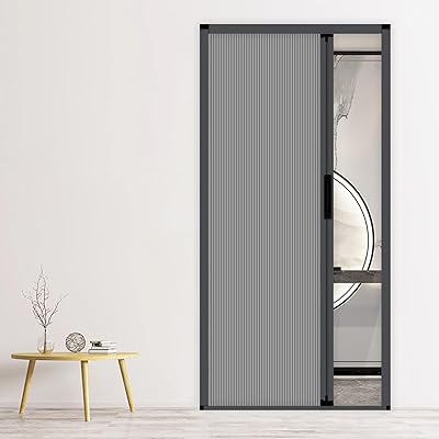 20-67 x 80 Accordion Doors Interior for Doorway, Retractable Folding Door with Aluminum Frame and Cellular Fabric, Sliding Room Dividers for ClosetBedroomBathroom, CustomizeGray,58x80 in