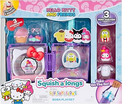 Squish-a-longs Hello Kitty and Friends Hello Kitty Boba Playset
